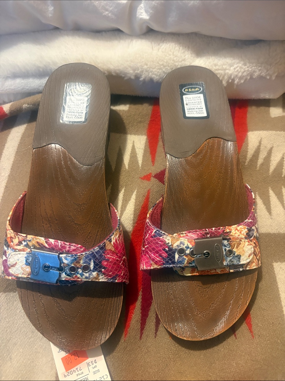 Dr. Scholl's Multicolor Snake-Print Buckle Slide Mules